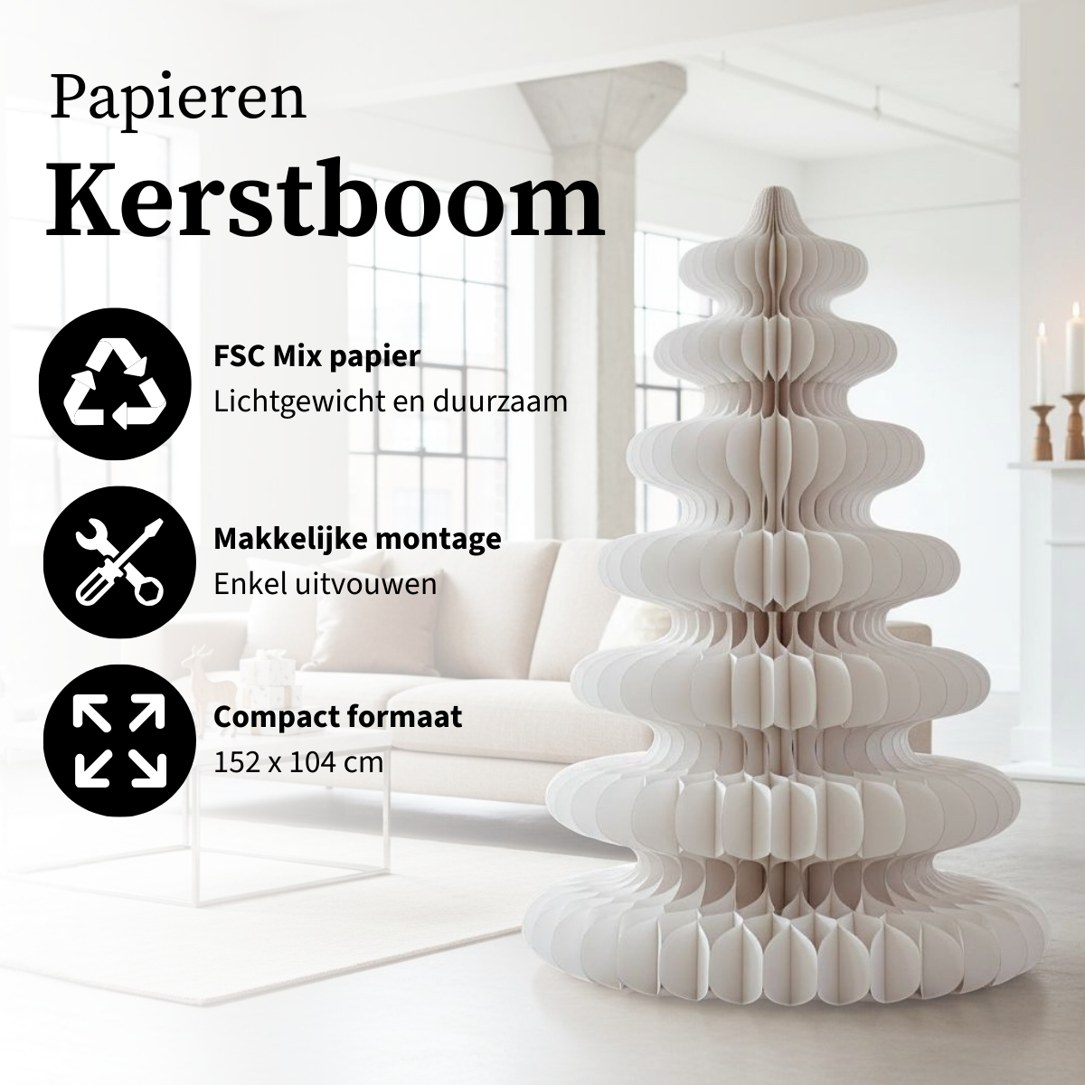 Dekorativer Weihnachtsbaum Weiß