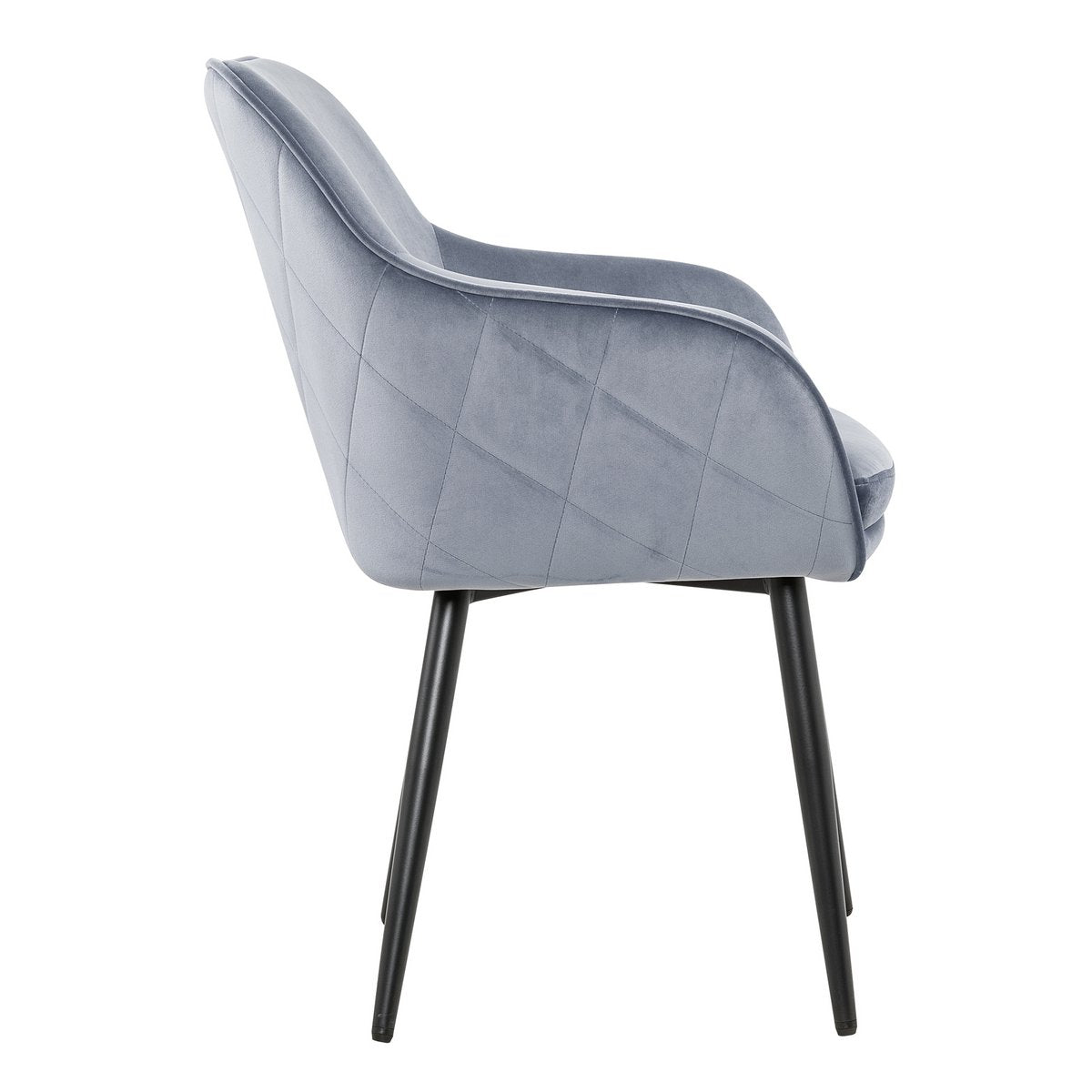 Dining chair light gray velvet