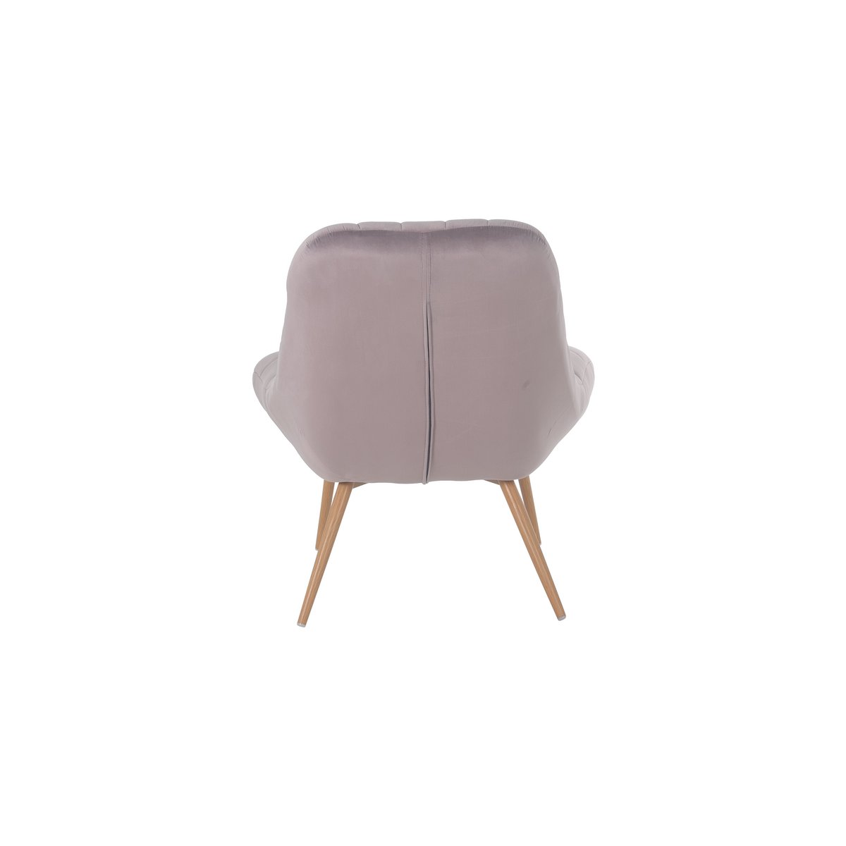 Armchair XXL velvet pink metal wood look