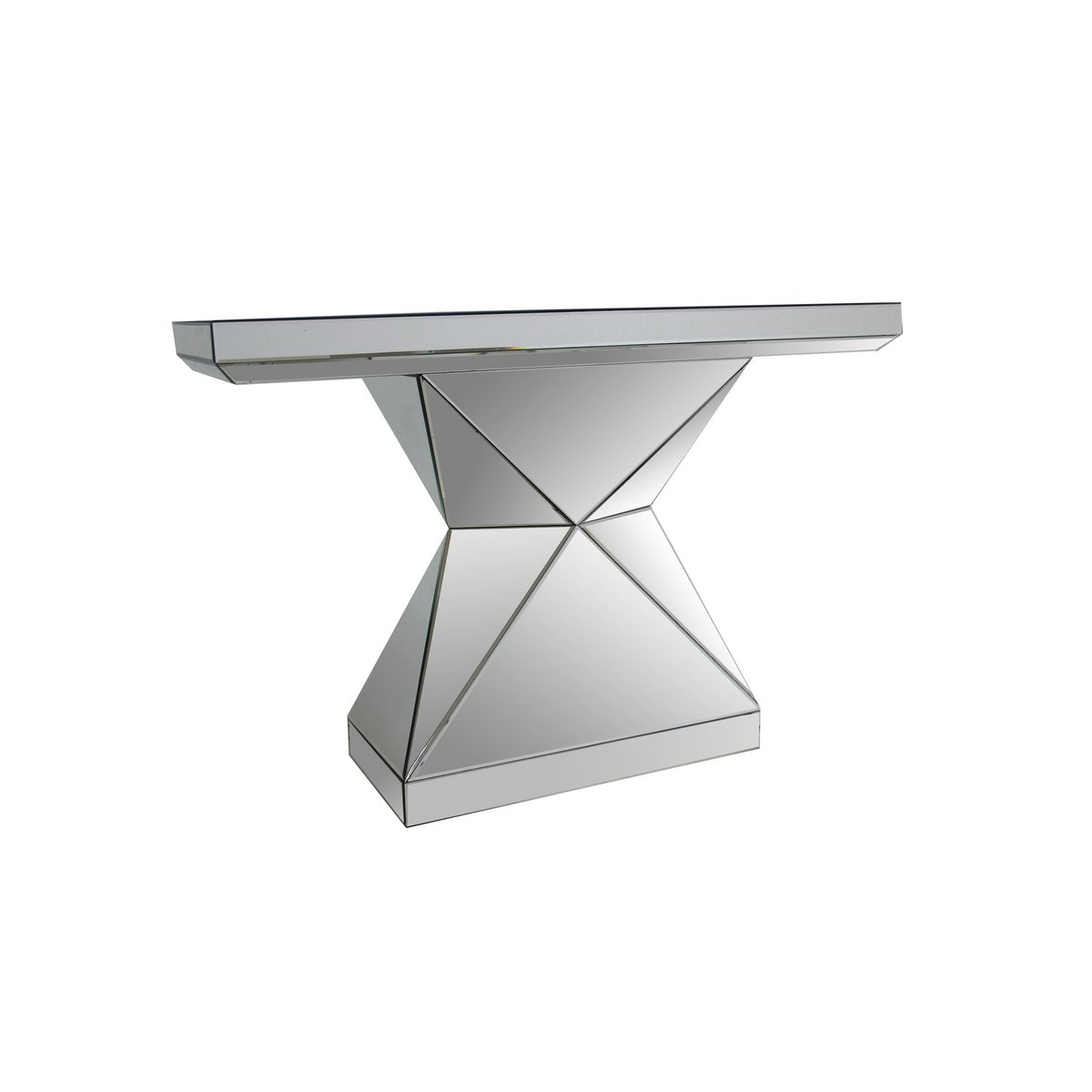 MDF console table with mirrored glass
