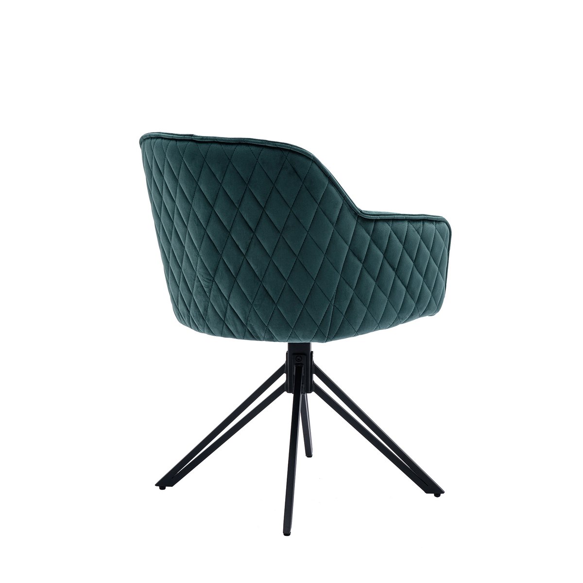 Armchair with honeycomb quilting green