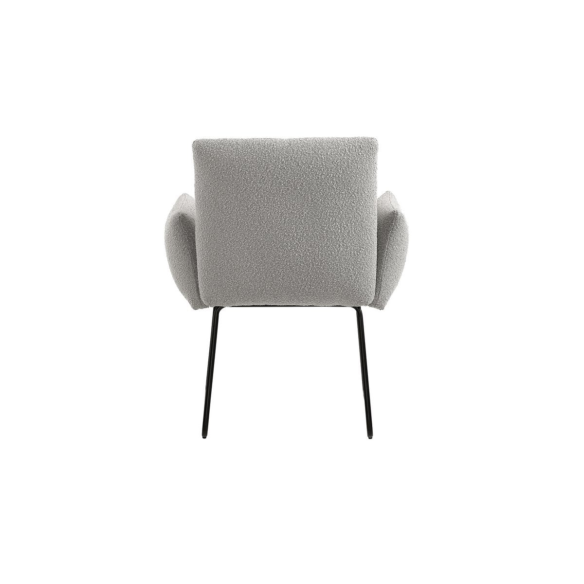 Armchair Bouclé fabric light gray