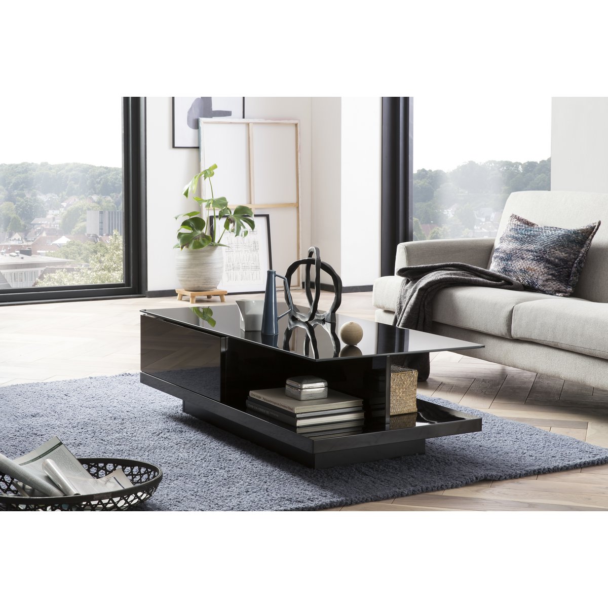 Coffee table 120x60x36 cm black