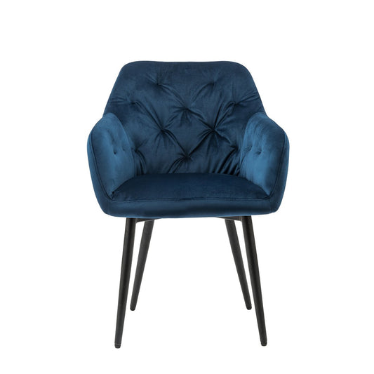 Armchair blue velvet
