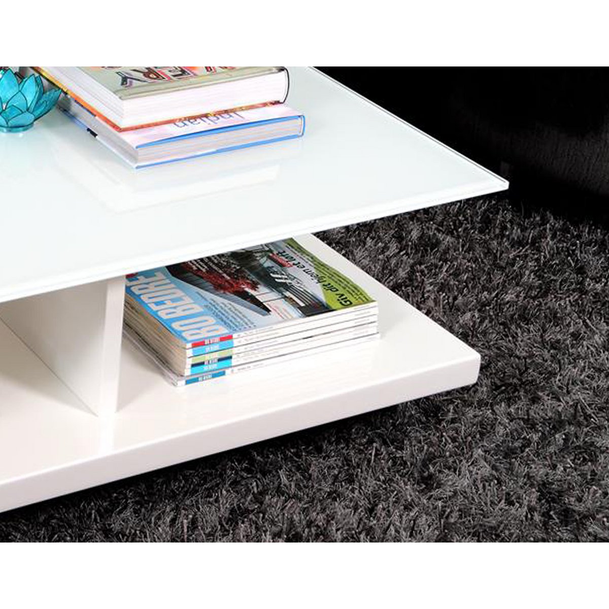 Coffee table 100x100x36 cm white