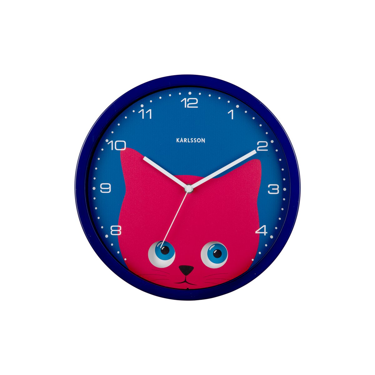 Wanduhr Peekaboo Katze