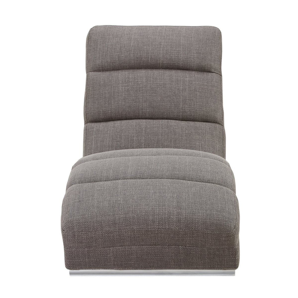 Chaise longue structured fabric gray