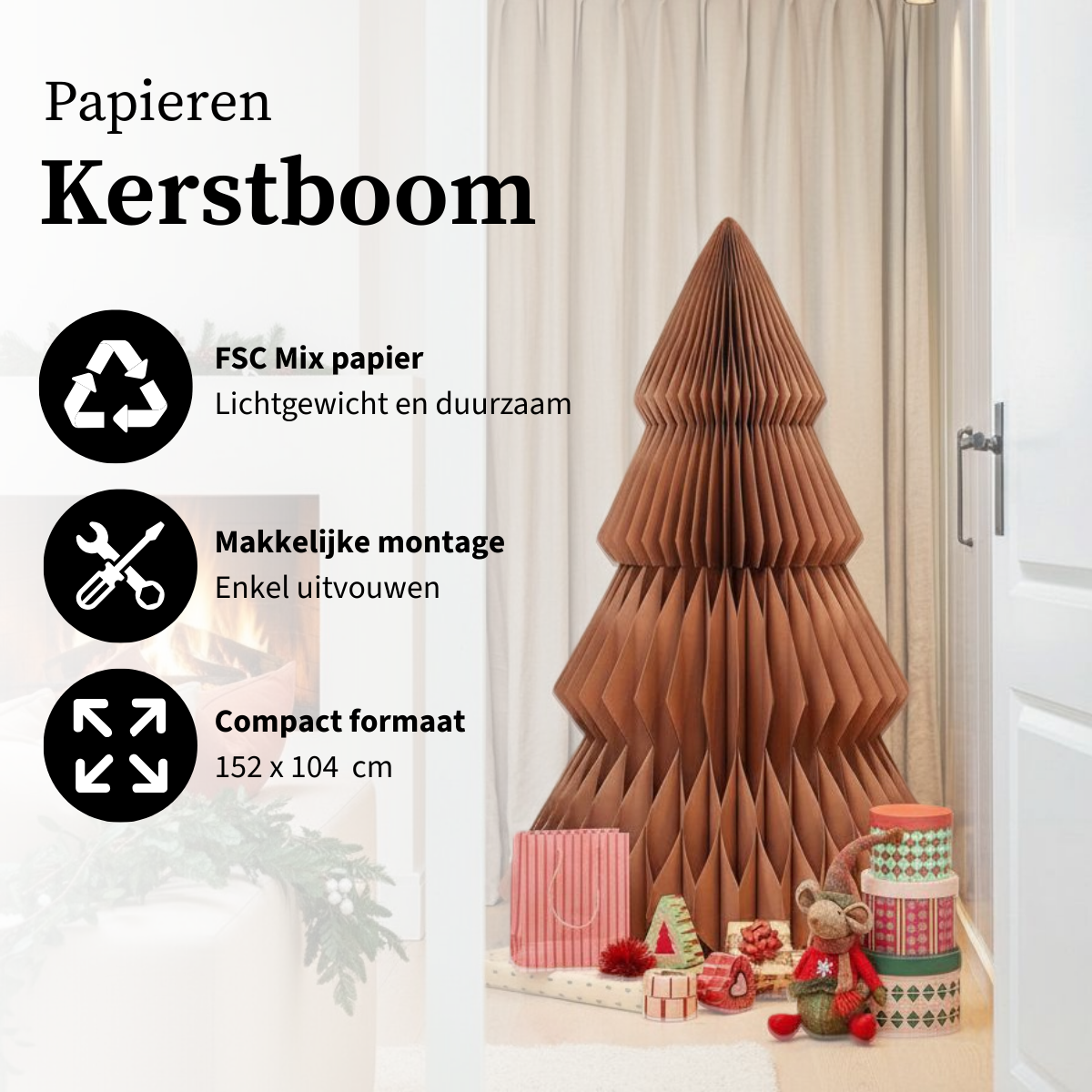 Dekorativer Weihnachtsbaum Braun