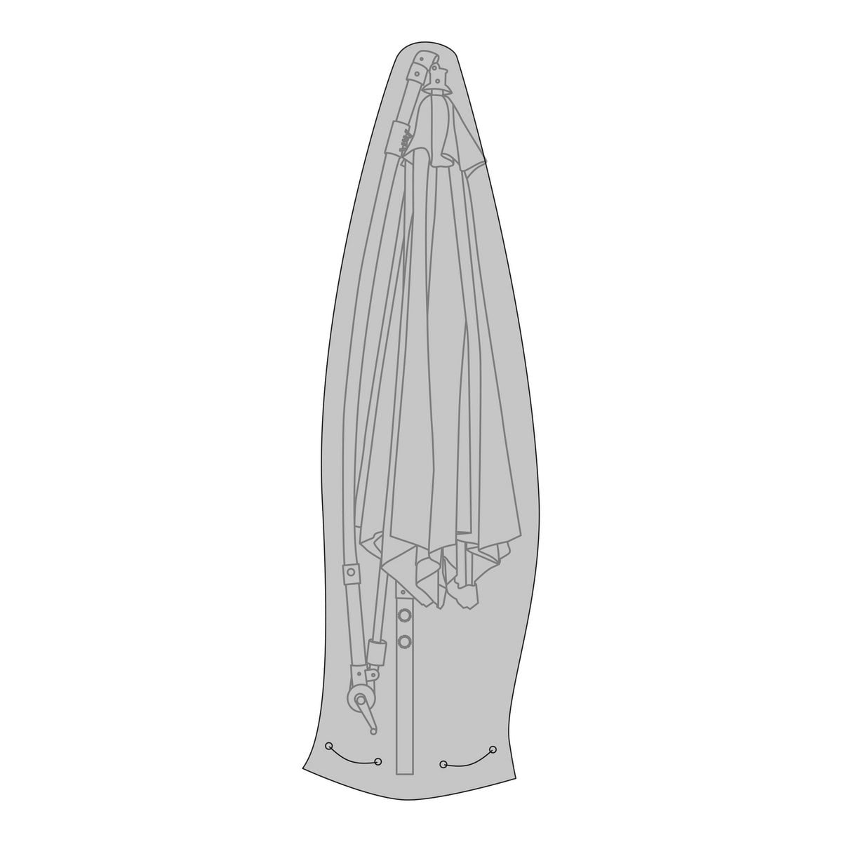 Luxusbezug – Schwarz, Polyester, 270 x 50/55 cm