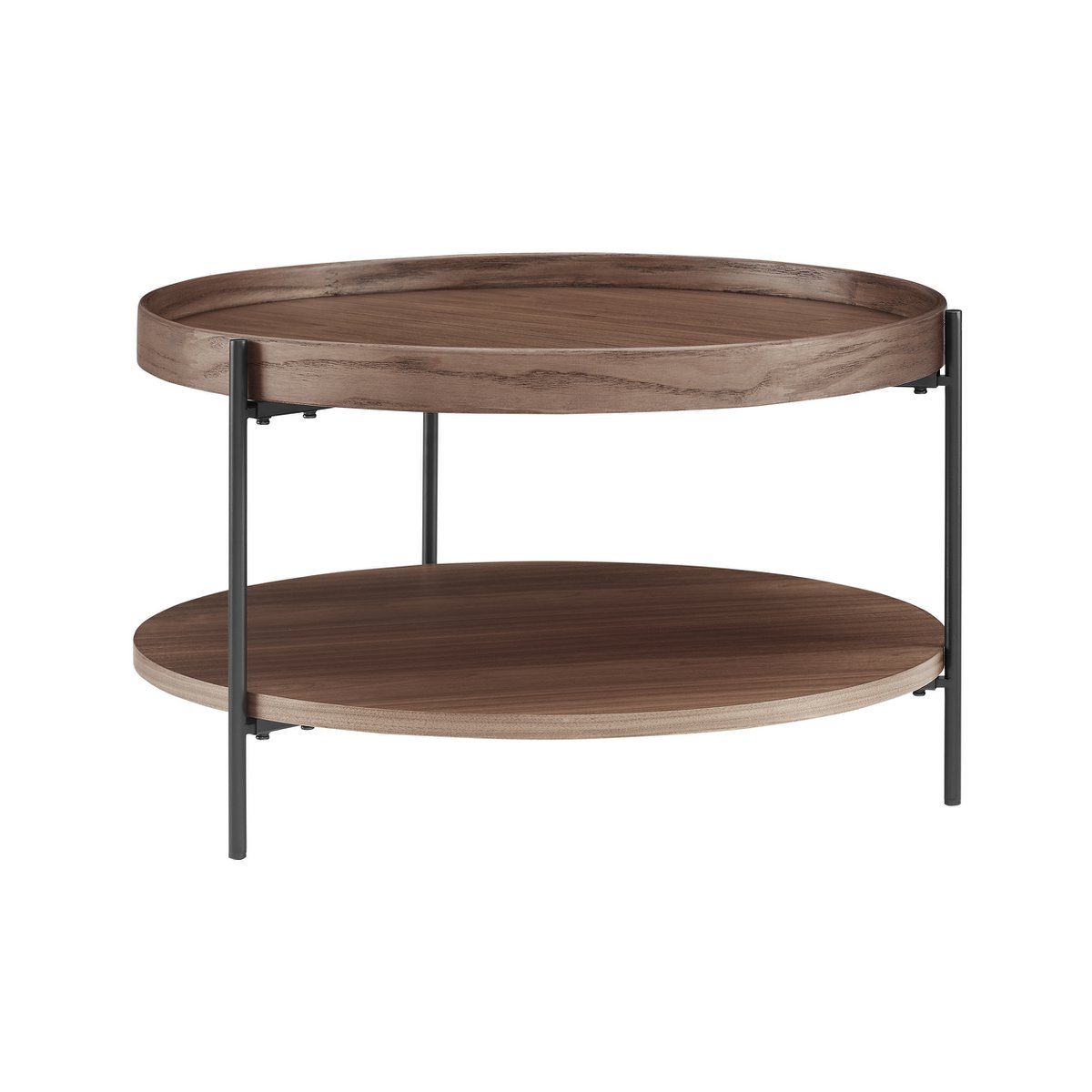 Couchtisch Ø 69 cm Walnuss