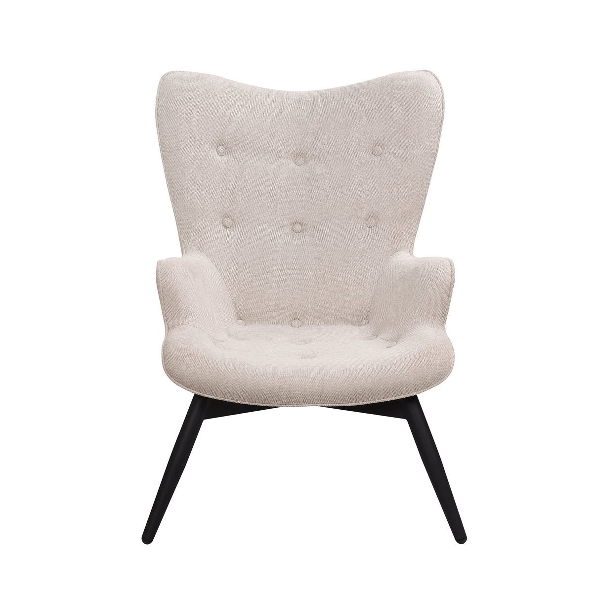 Sessel Beige Strukturstoff