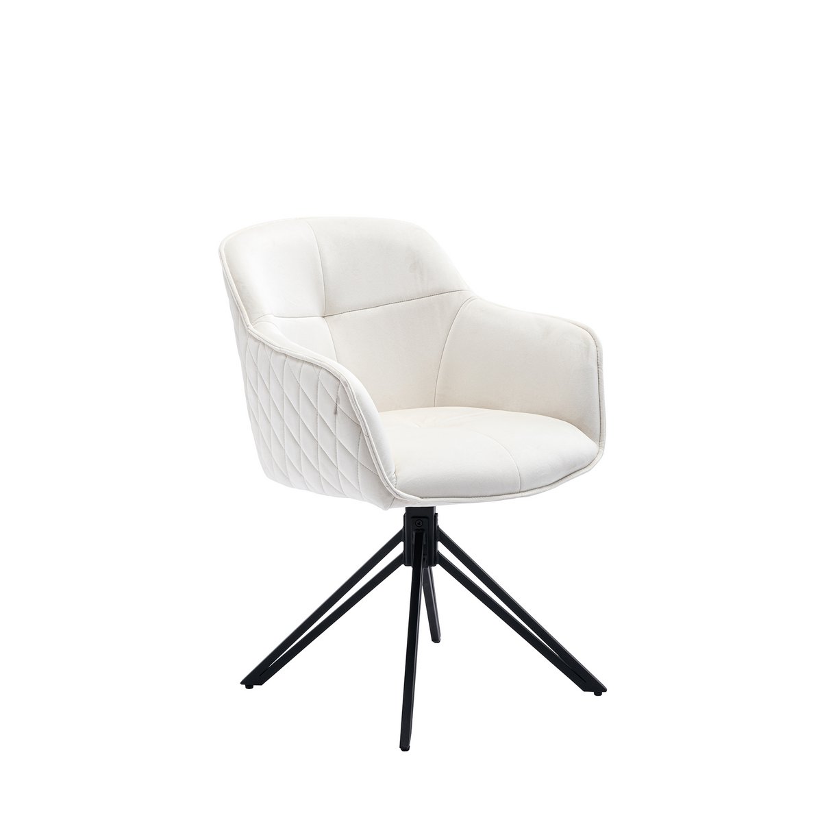 Armchair with honeycomb quilting beige