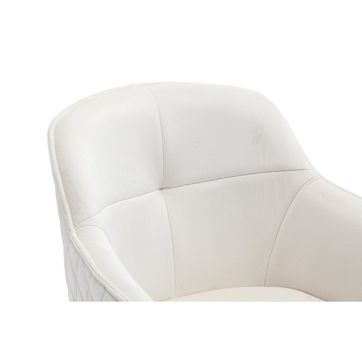 Armchair with honeycomb quilting beige