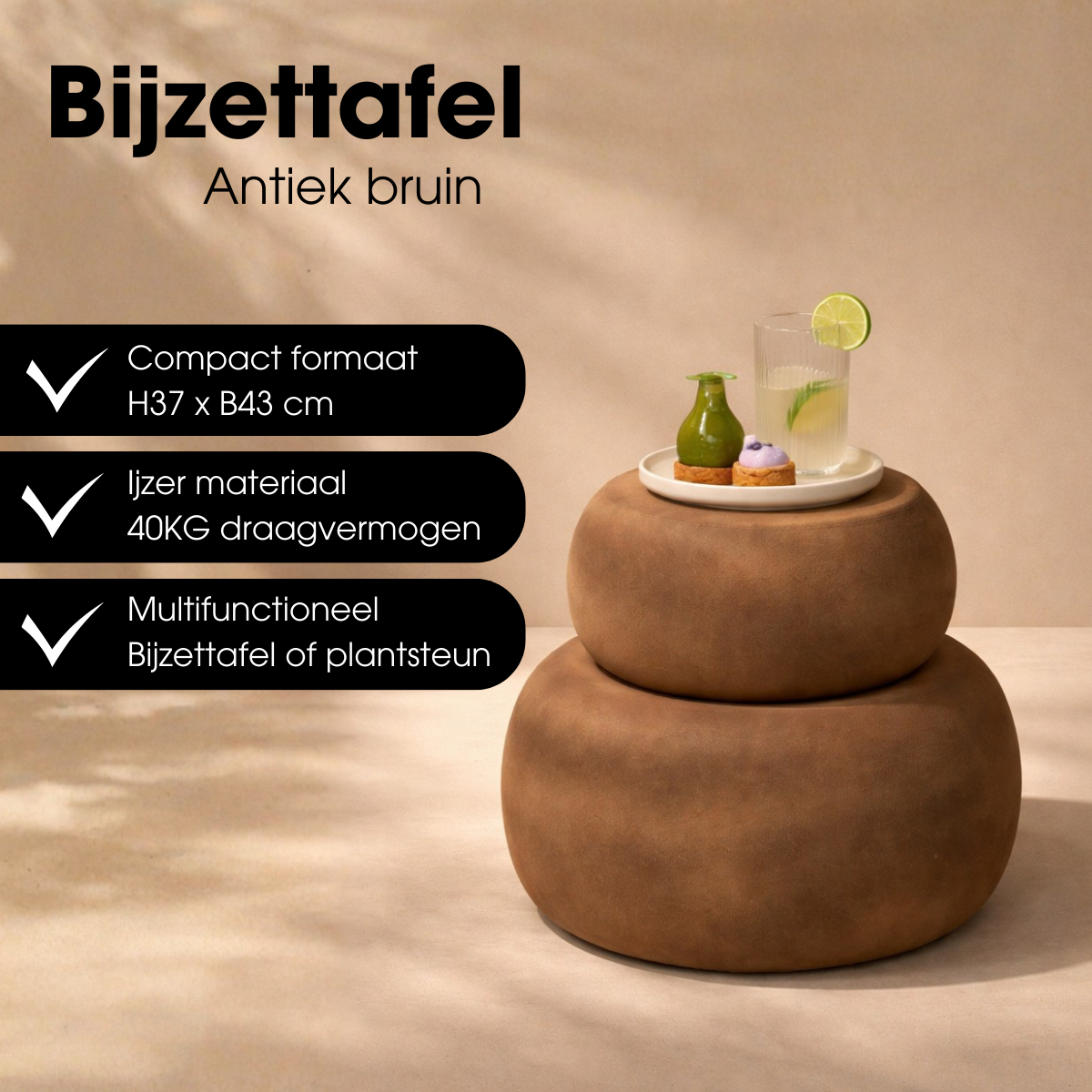 Beistelltisch Zea Brown