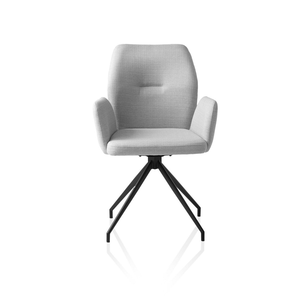 Armchair with 180° swivel function Light grey