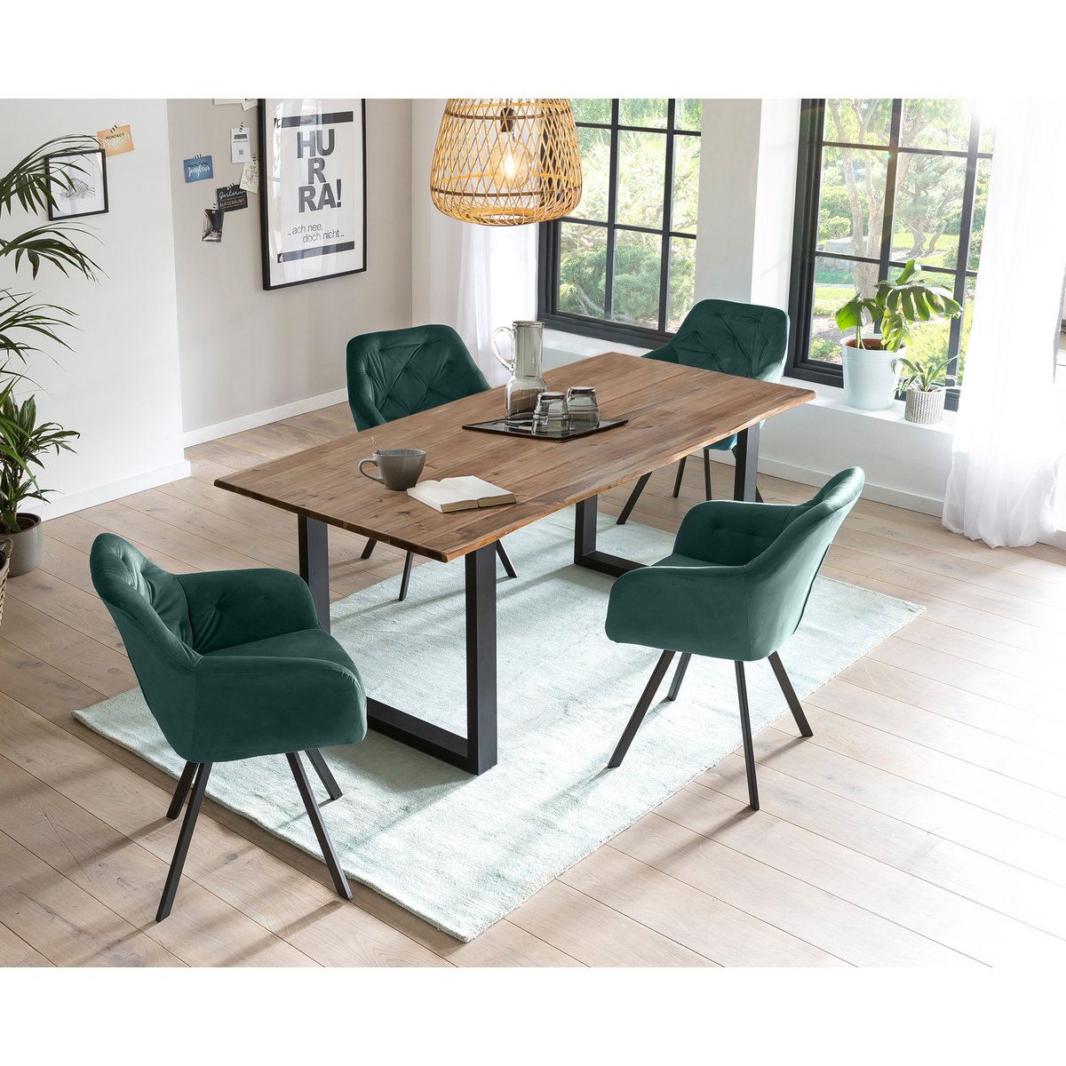 Dining group 5 pieces 160x90 cm