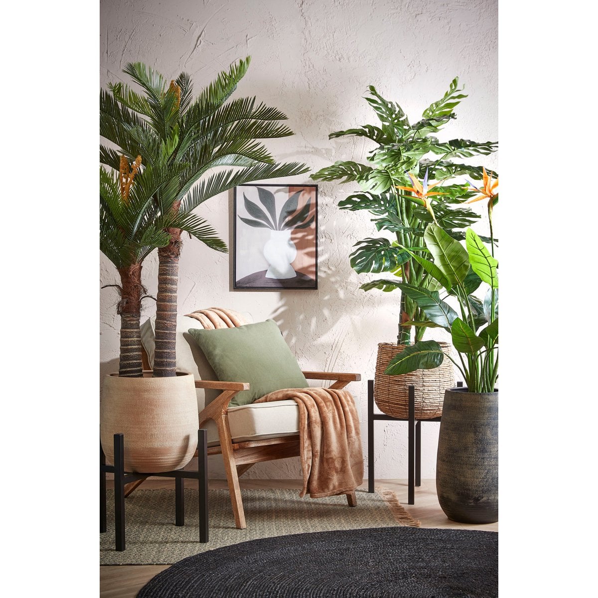 Künstliche Pflanze Cycas grün