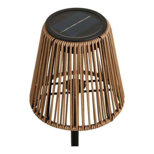 Salford Lampe, wiederaufladbar mit integriertem Solarpanel, braun/schwarz
