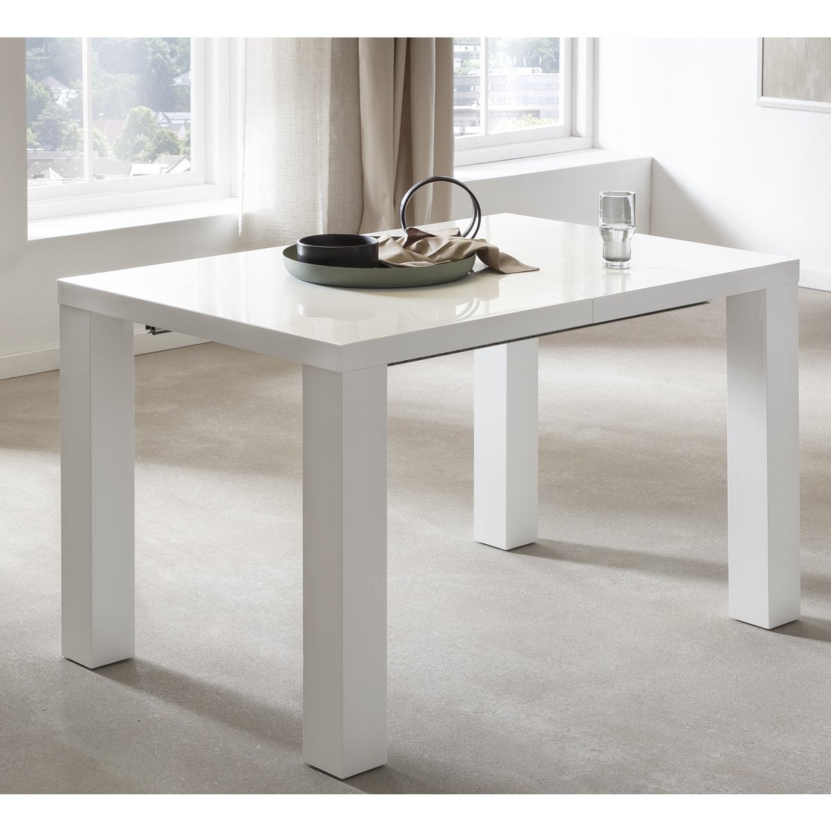 Dining table 120/180/240x80 cm white