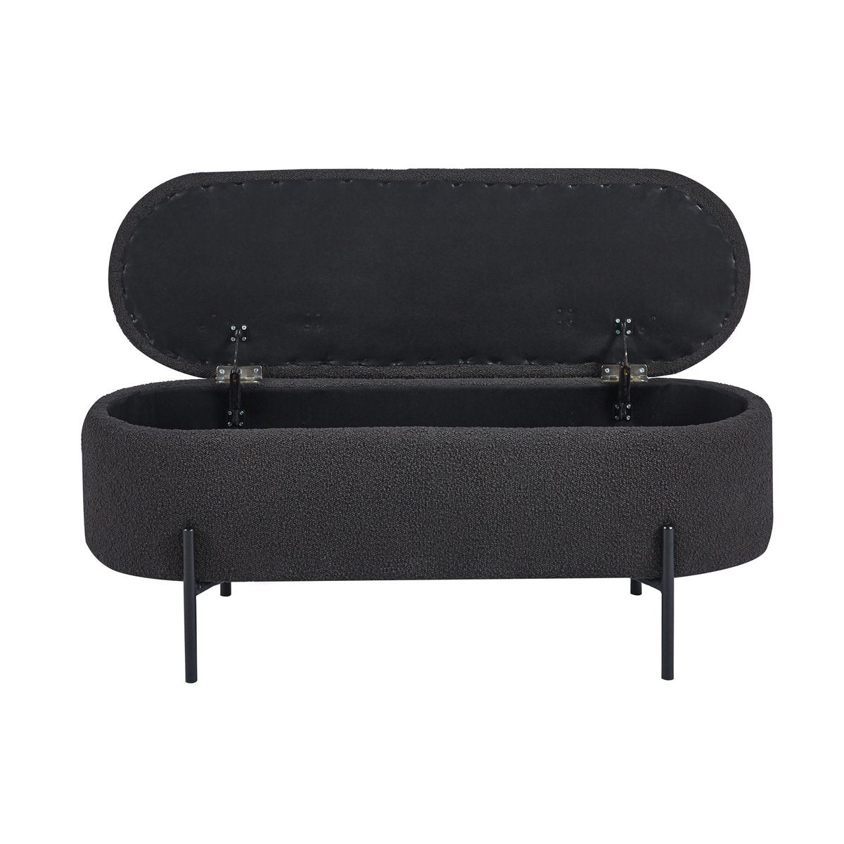 Bed bench with storage space function anthracite