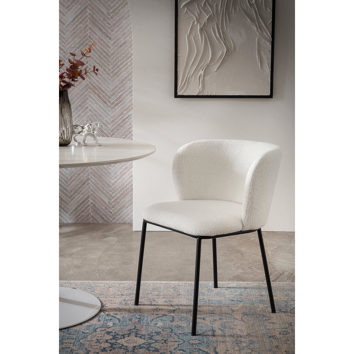 Chair set of 2 white