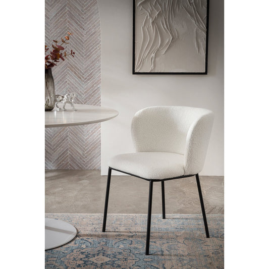 Chair set of 2 white