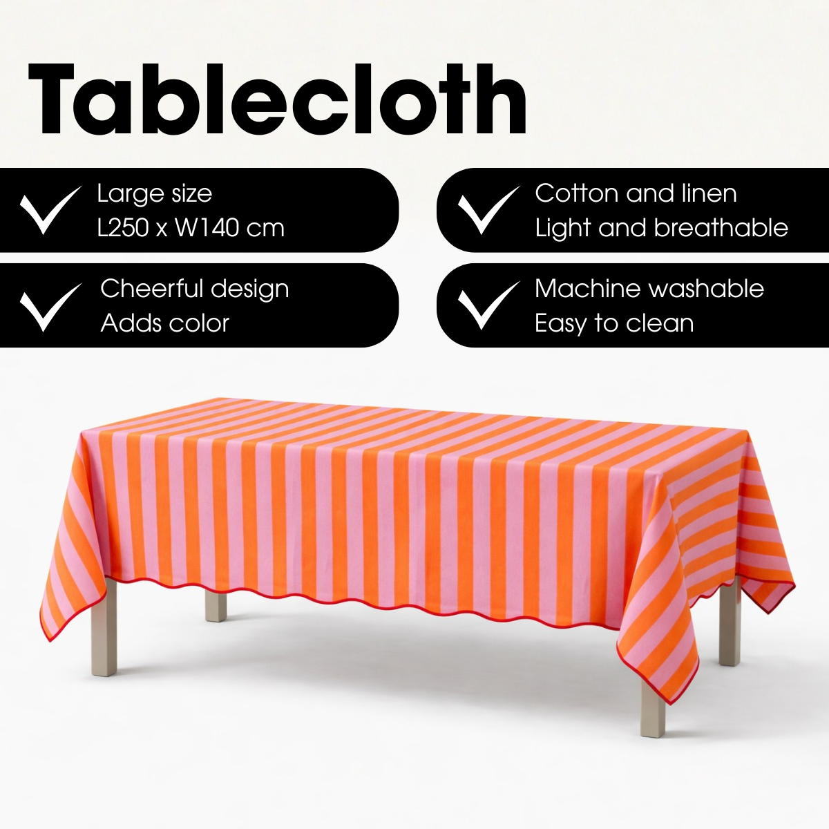 Tischdecke Orange