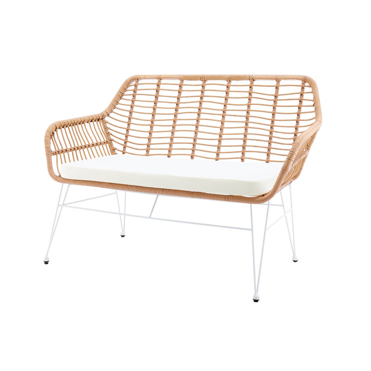 Bench in natural rattan look