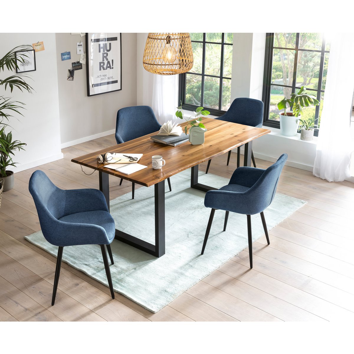 Dining group 5 pieces 180x90 cm