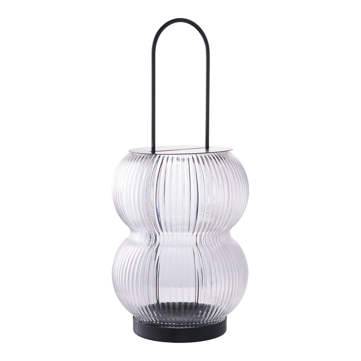 Lucena Lantern - Schwarz, Metall/Glas, 16x16x36 cm