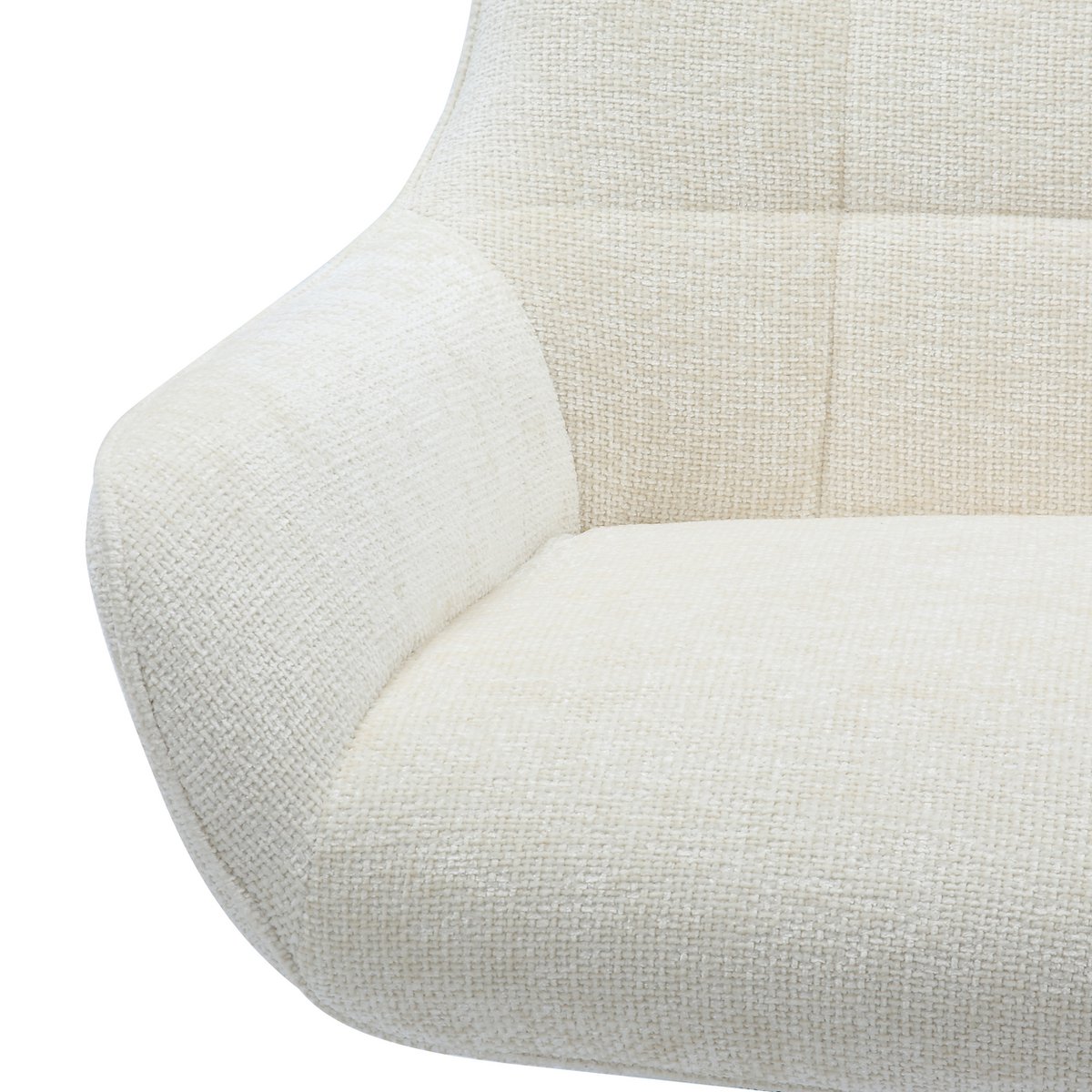 Armchair chenille fabric beige