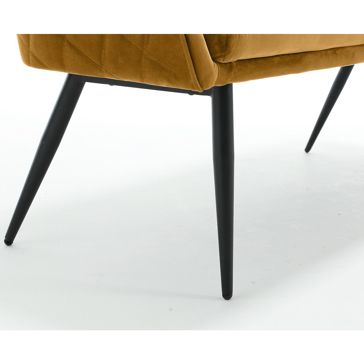 Bench 160 cm velvet mustard yellow
