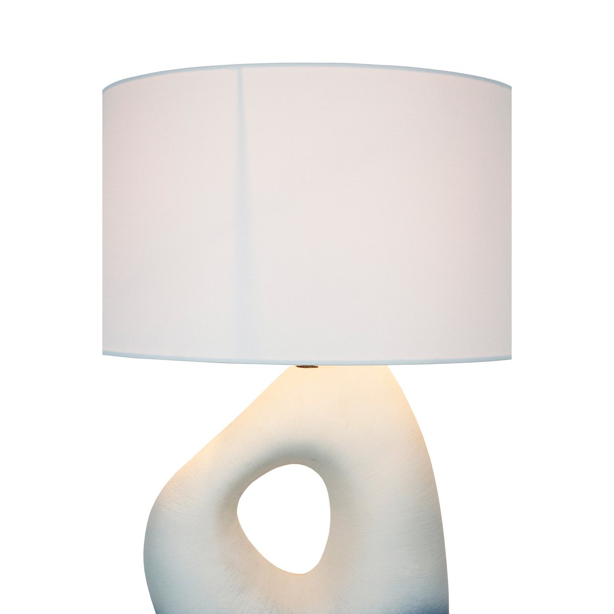Table lamp ceramic/linen blue/white