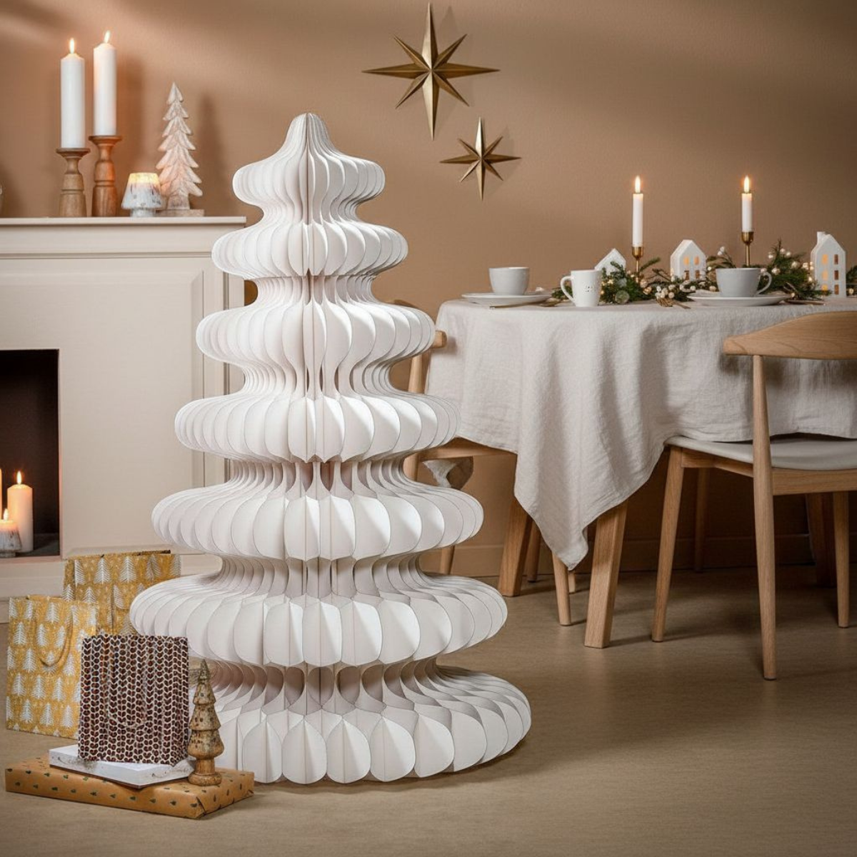 Dekorativer Weihnachtsbaum Weiß