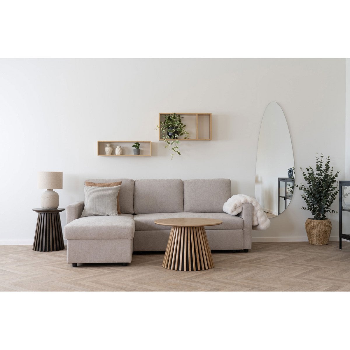 Ember Wandregal – Natur, Bambus, 70 x 15 x 35,5 cm