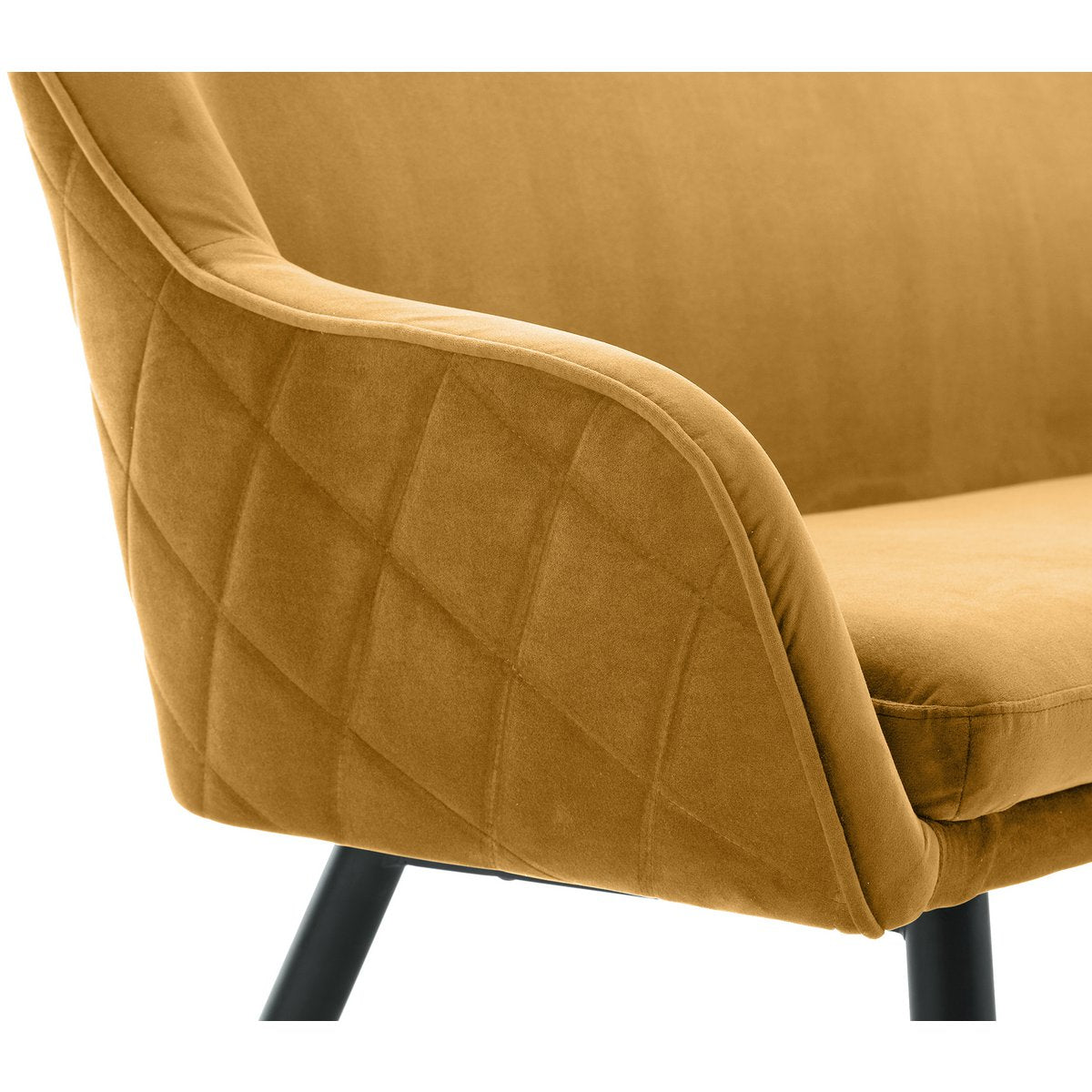 Bench 160 cm velvet mustard yellow