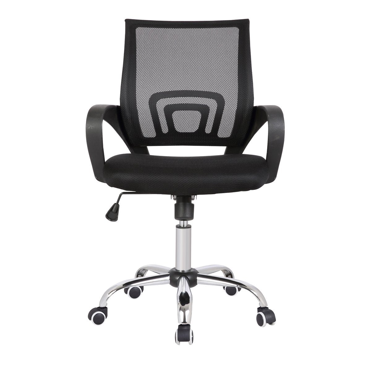 Office chair with mesh covering, black/gray