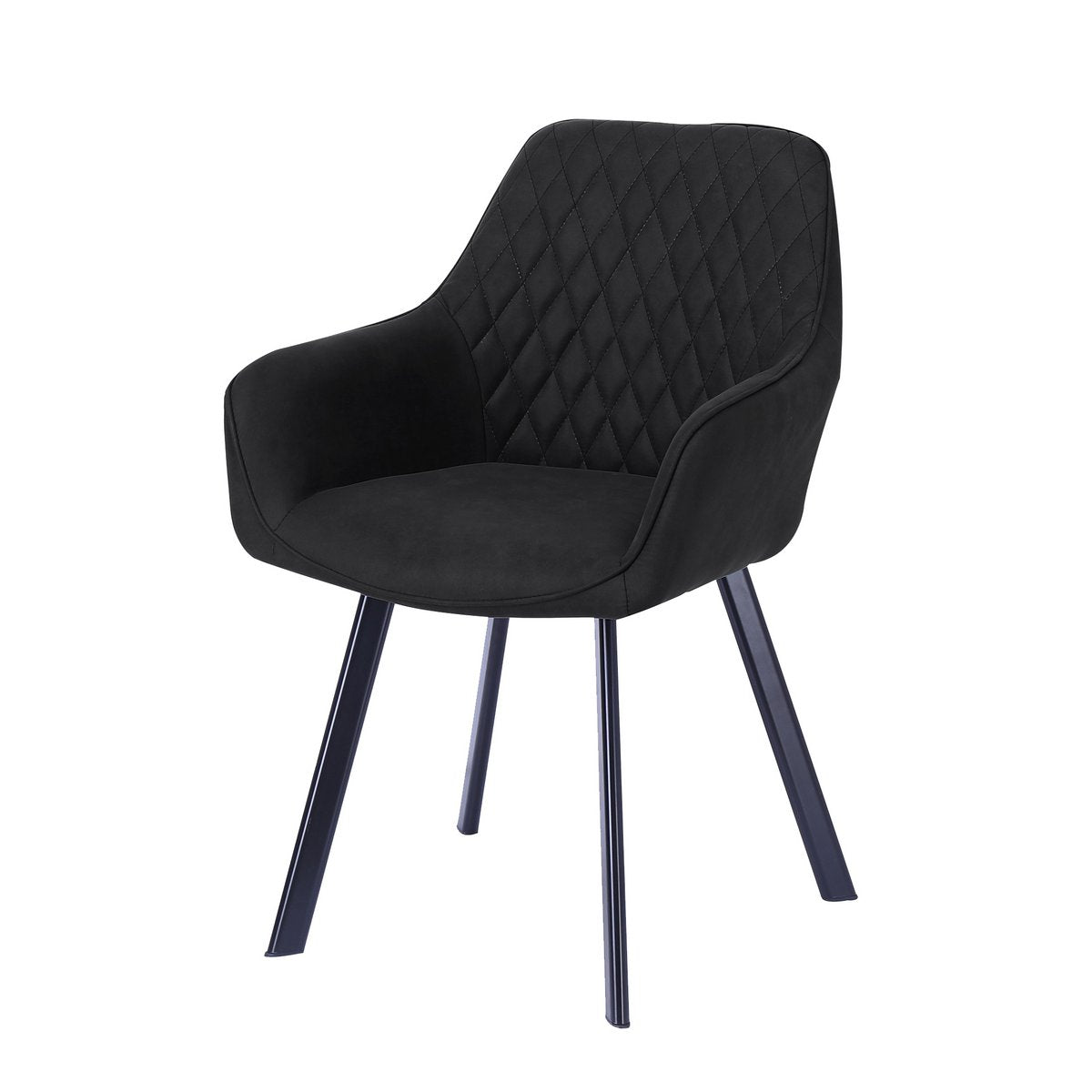 Set of 2 armchairs, anthracite microfibre