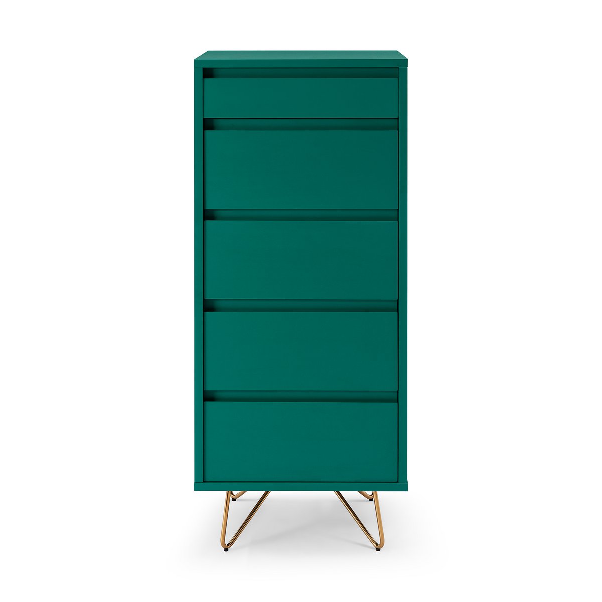 High chest of drawers with 4 drawers and 1 compartment, including mirror