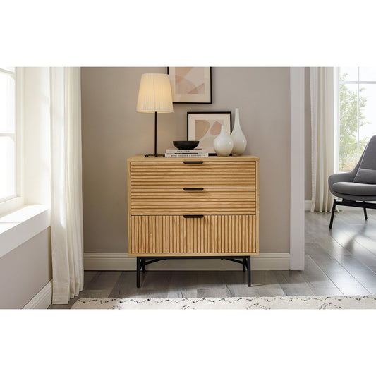 Kommode 80 cm Eiche Echtholzfurnier