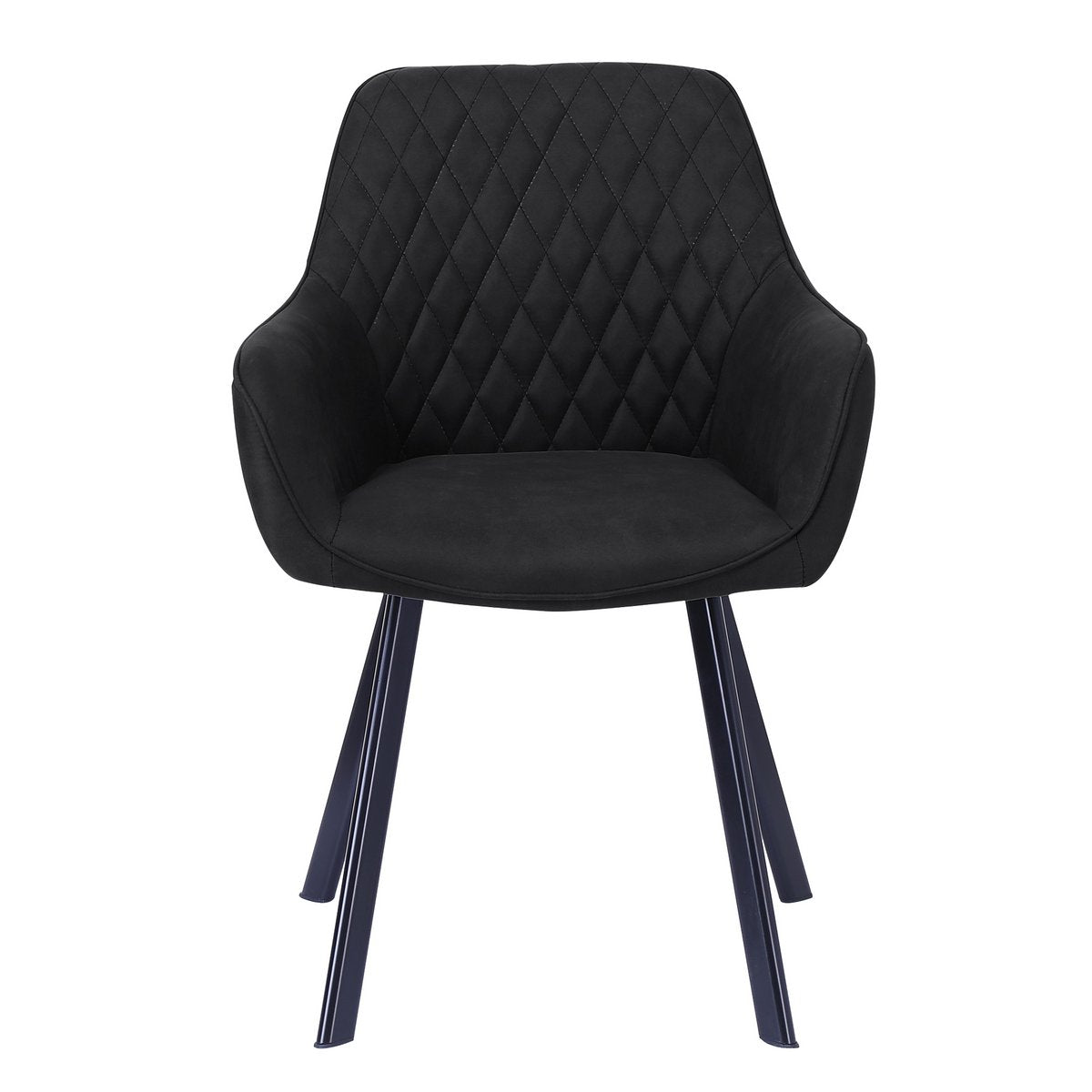 Set of 2 armchairs, anthracite microfibre