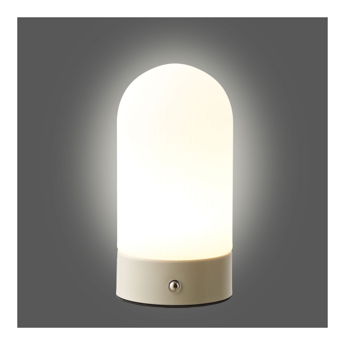 Ashford Tischleuchte, Metall/PE, wiederaufladbar, beige/weiß