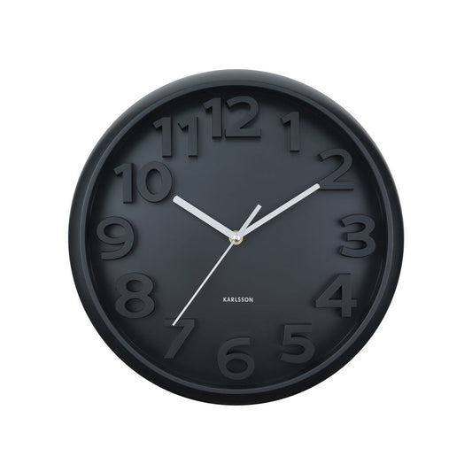Wanduhr mit erhöhten klassischen Zahlen