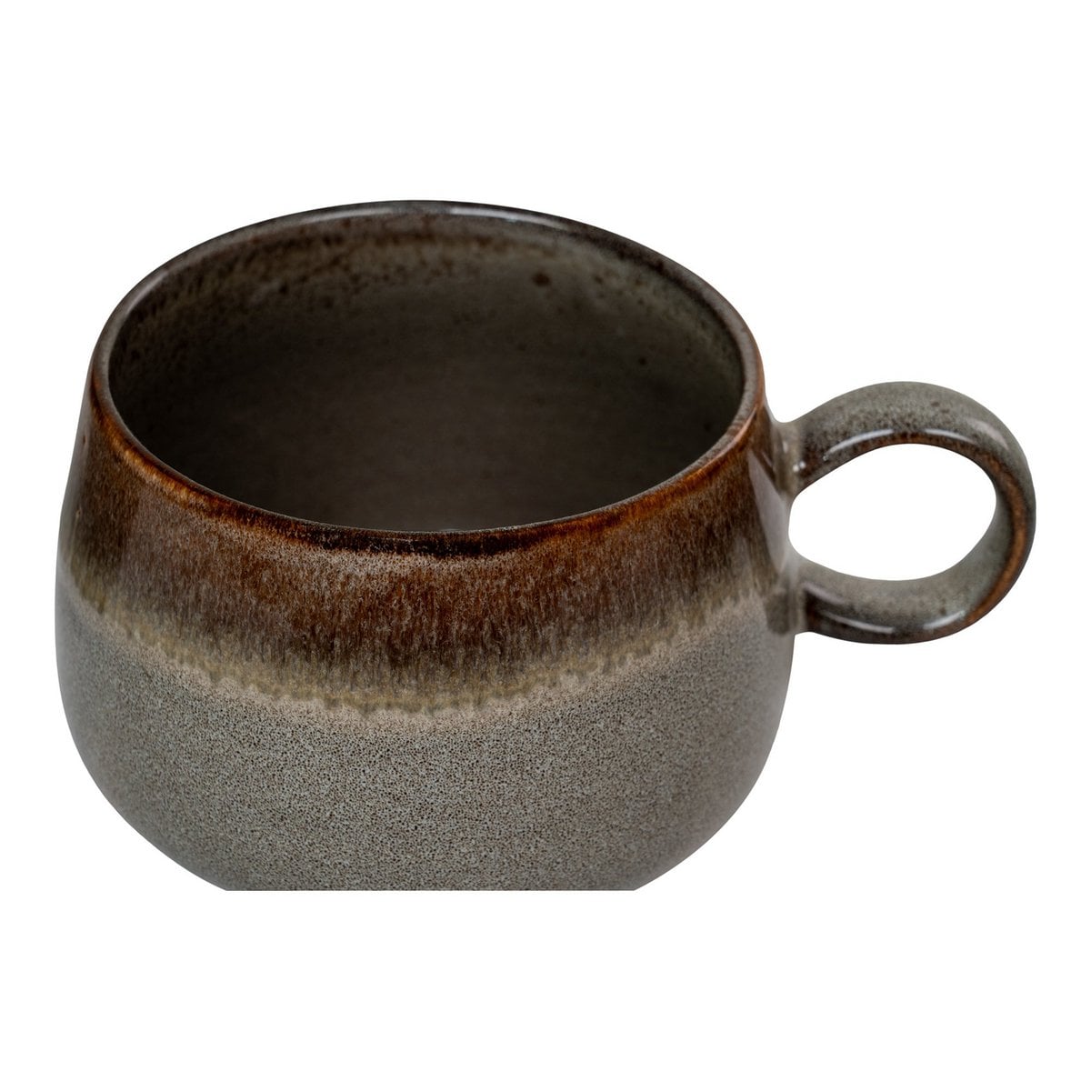 Selma Mug - Tasse, Keramik, grau/braun, ø10x7,5 cm, 4er-Set