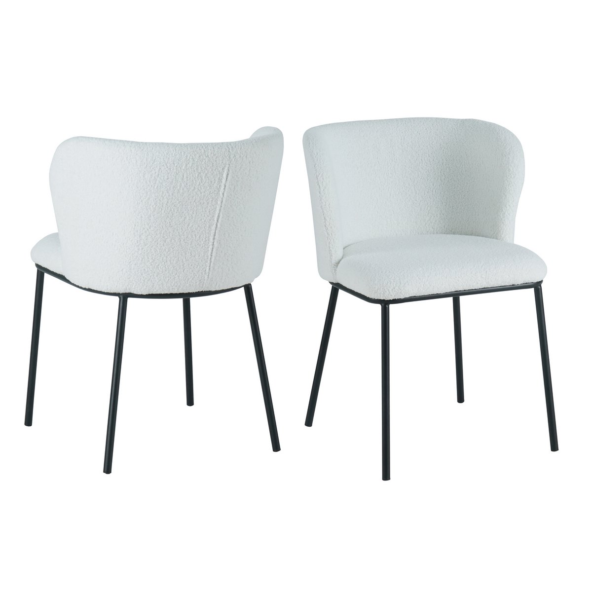 Chair set of 2 white