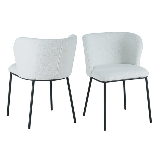 Chair set of 2 white