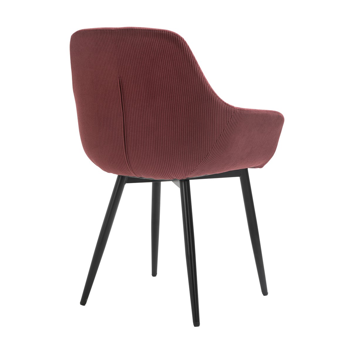 Corduroy armchair set of 2, berry