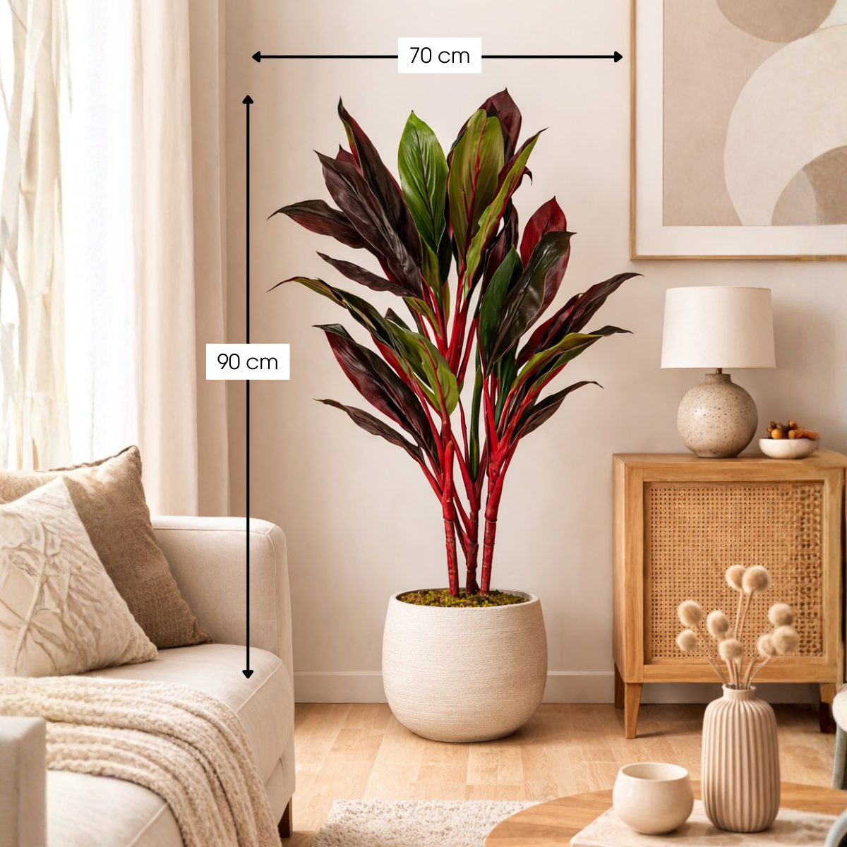Künstliche Pflanze Cordyline Red