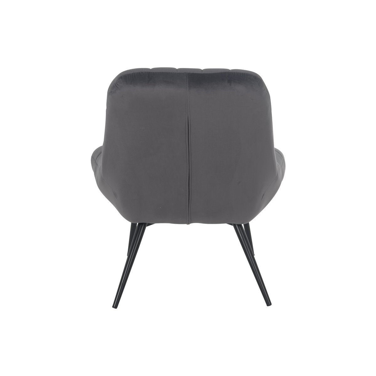 Armchair XXL velvet gray metal black