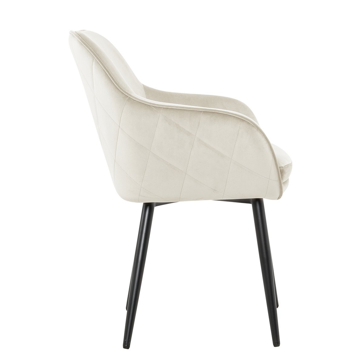 Dining chair cream velvet